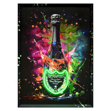 Luminous Celebration Bubbles Art Canvas Wall Art In Neon Multicolor