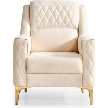 Luna Velvet Chair In Ivory