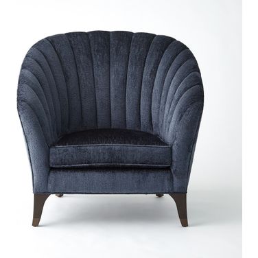 Luxe Lounge Chair In Indigo