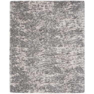 Luxurious Shag 7'10" x 9'10" Indoor Rug In Charcoal Grey