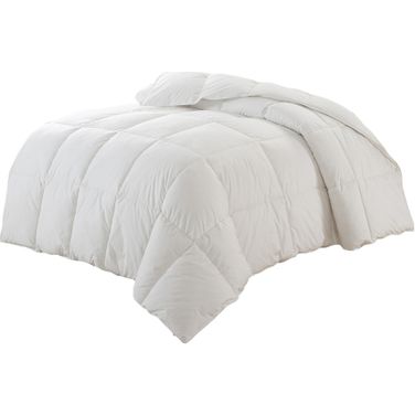 Luxury Goose Down Medium Warmth Twin Comforter In White