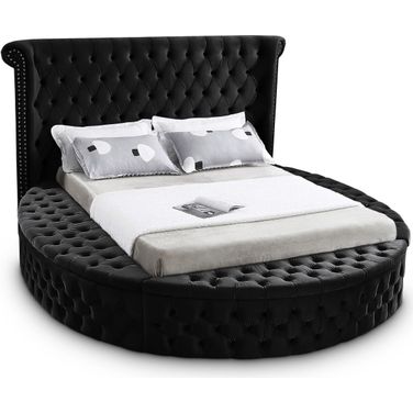 Luxus Velvet Full Bed In Black