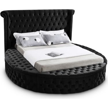 Luxus Velvet King Bed In Black