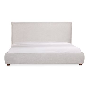 Luzon Light Grey Queen Upholstered Platform Bed