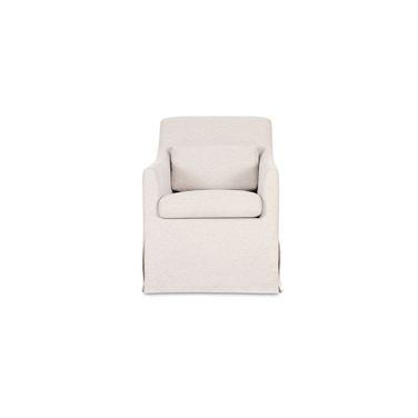 Lydia Slipcover Dining Chair In Beige