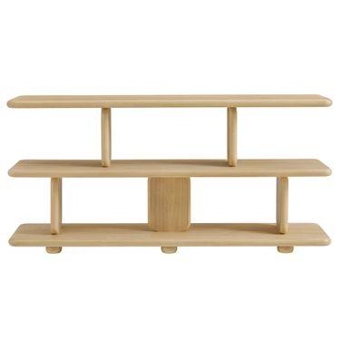 Lyle Sculptural 2-Tier Bookshelf In Natural