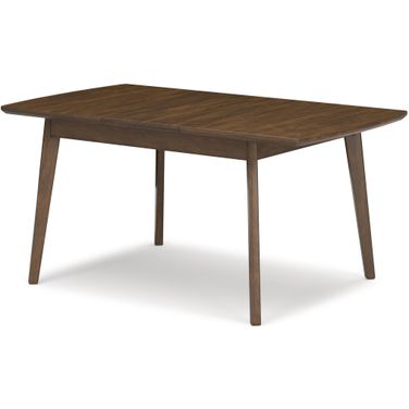 Lyncott Brown Rectangular Butterfly Ext Table