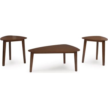 Lyncott Table Set of 3 In Brown