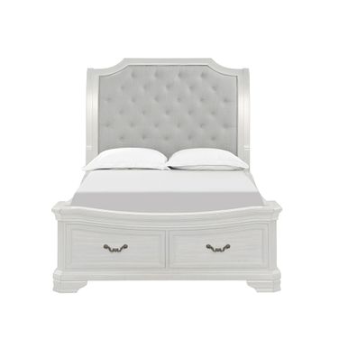 Lyndhurst Eastern King Upholstered Bed In White