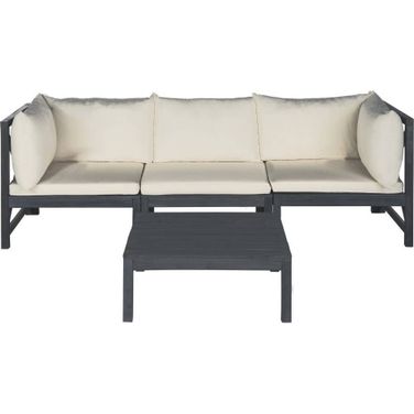 Lynwood Ash Grey and Beige Modular Outdoor Sectional
