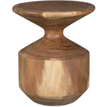 Lynx Hourglass Accent Table In Woodtone