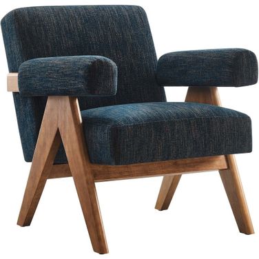 Lyra Fabric Armchair In Azure