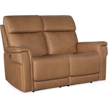 MS Lyra Zero Gravity Power Loveseat With Power Headrest In Brown