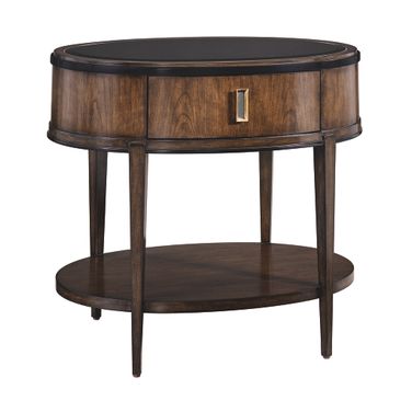 Lyric Nighstand In Lyric Brown and Caviar