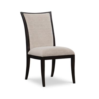 Lyric Side Chair In Stone and Caviar