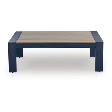 Mabry Shores Outdoor Coffee Table In Blue