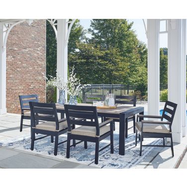 Mabry Shores Outdoor Dining Room Set In Blue