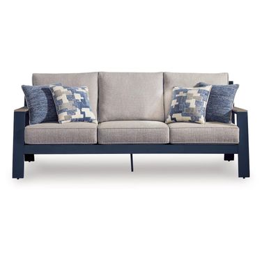 Mabry Shores Outdoor Sofa with Cushion In Blue