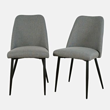 Macey Upholstered Dining Chair Set of 2 In Blue