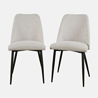 Macey Upholstered Dining Chair Set of 2 In Natural