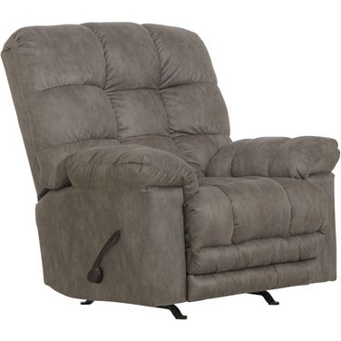 Machado Oversized Chaise Rocker Recliner In Charcoal