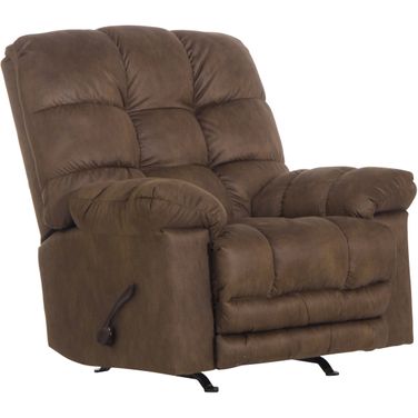 Machado Oversized Chaise Rocker Recliner In Chocolate