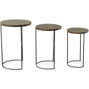Mackintosh Round Nesting Tables In Chestnut and Black
