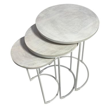 Mackintosh Round Nesting Tables In Whitewash