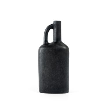 Macrae 11 Inch Small Decorative Metal Table Vase In Grey