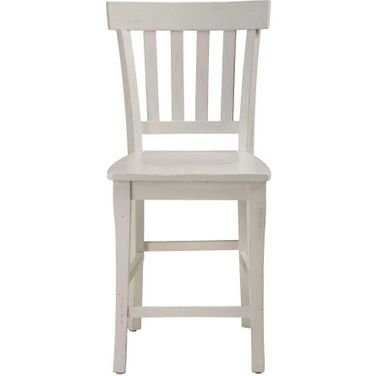 Madaket Slat Back Bar Stool Set of 2 In Off White