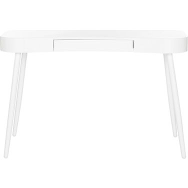 Madan White Mid Century Scandinavian One Drawer Desk