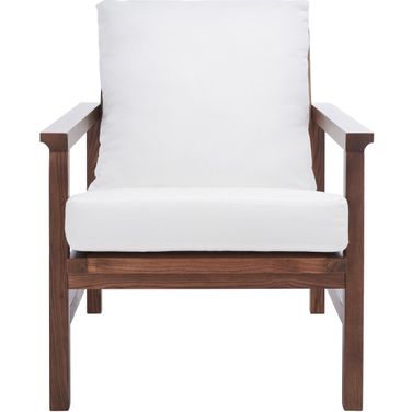 Maddison Cane Back Accent Chair In Natural Walnut