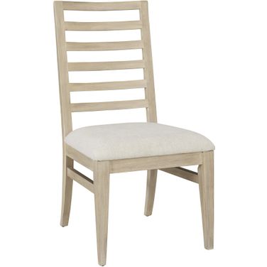 Maddox Dining Side Chair Set of 2 with Upholstered Seat In Biscotti