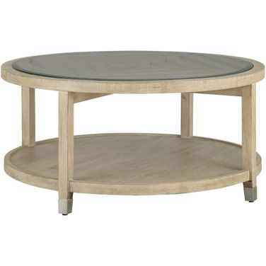 Maddox Round Cocktail Table In Biscotti