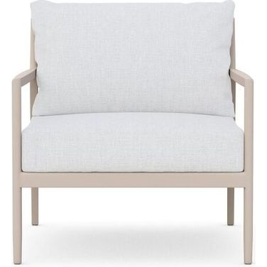 Madeira Club Chair with Cushion In Polar and Ivory