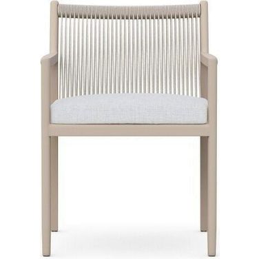 Madeira Dining Chair with Cushion In Polar and Ivory
