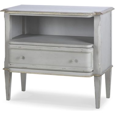 Madeline 1 Drawer Nightstand In Light Grey