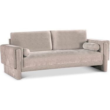 Madeline Chenille Fabric Sofa In Beige