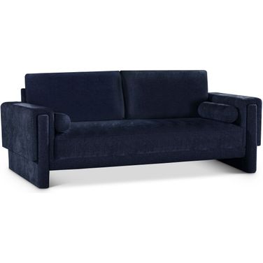 Madeline Chenille Fabric Sofa In Navy