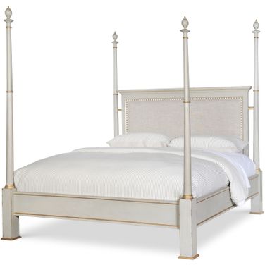 Madeline King Poster Bed In Off White