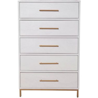 Madelyn Five Drawer Chest In White
