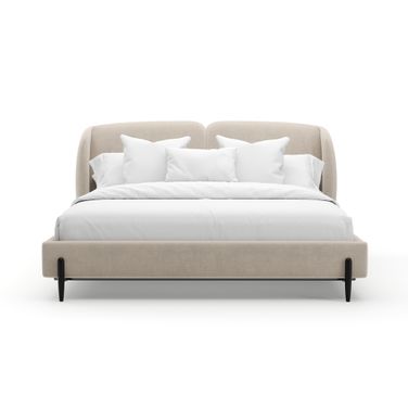 Madera King Upholstered Bed In Modern Walnut