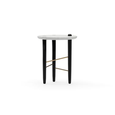 Madera Small Spot Table In Modern Walnut
