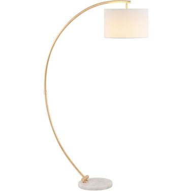Madigan Floor Lamp in Gold and White