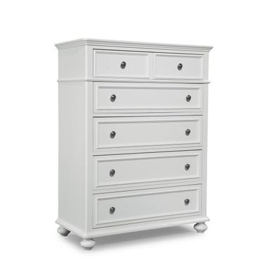 Madison 5 Drawer Chest In Natural White