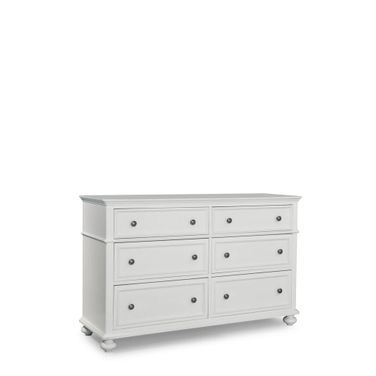 Madison 6 Drawer Dresser In Natural White
