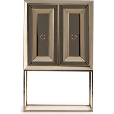 Madison Bar Cabinet In Glistening Gold