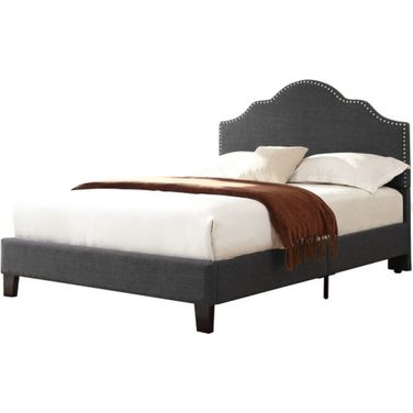 Madison Cal King Bed In Charcoal Gray