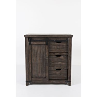 Madison County 32 Inch Barn Door Accent Cabinet In Brown