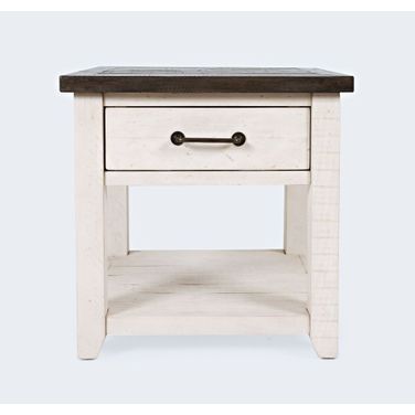 Madison County Harris End Table In Vintage White